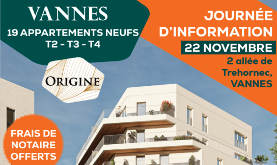 Journée d’information le 22 novembre – Découvrez la résidence ORIGINE à Vannes